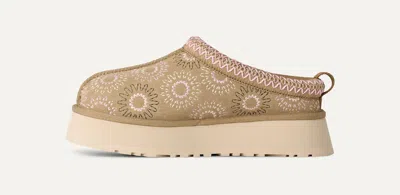 Ugg Embroidered Platform Mules In Brown