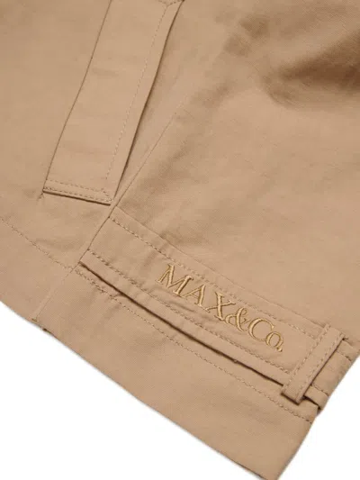 Maxco. Kids Double-breasted Coat In Brown