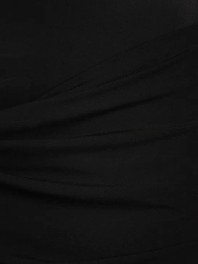 Jacquemus Asymmetrical One-shoulder Bodycon Mini Dress With Ruched Sleeve In Black