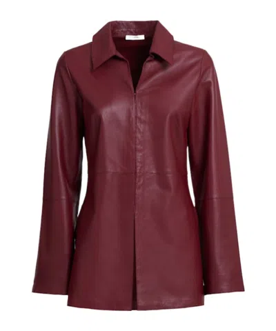 By Malene Birger Alleys Collared-panelled Shirt In Brown