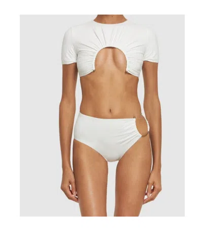 Christopher Esber Gathered Bikini Bottom In White