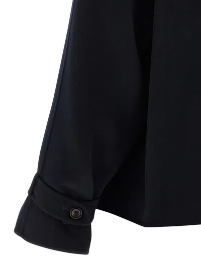 Max Mara Double-breasted Short Coat In Black