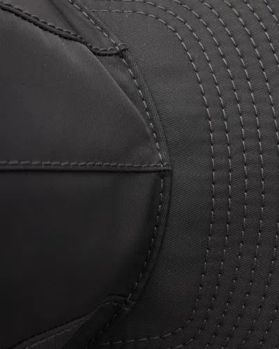 Prada Curved Brim Baseball Cap Structured Design In Black
