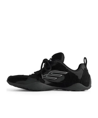 Balenciaga Black Canvas And Corduroy Monday Ultra Sneakers In Black