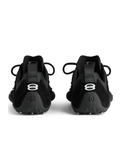 Balenciaga Black Canvas And Corduroy Monday Ultra Sneakers In Black