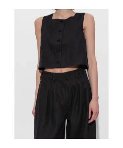 Posse Rio Sleeveless Top In Black