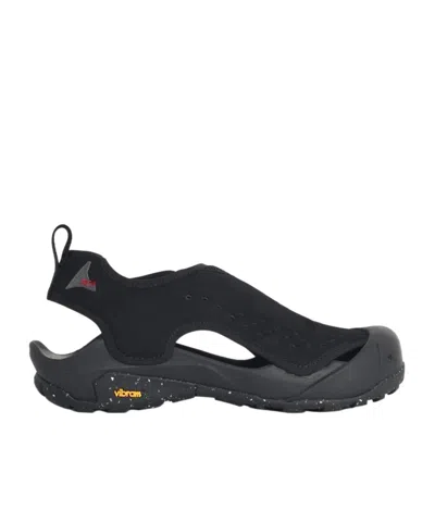 Roa Arpy Mesh Microfiber Functional Utility Sandals In Black