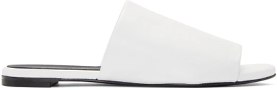 Robert Clergerie Gatom Leather Slides In White