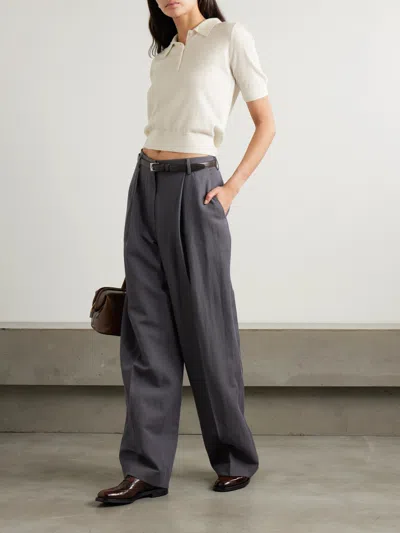 Arch4 Lapel Sweater In White