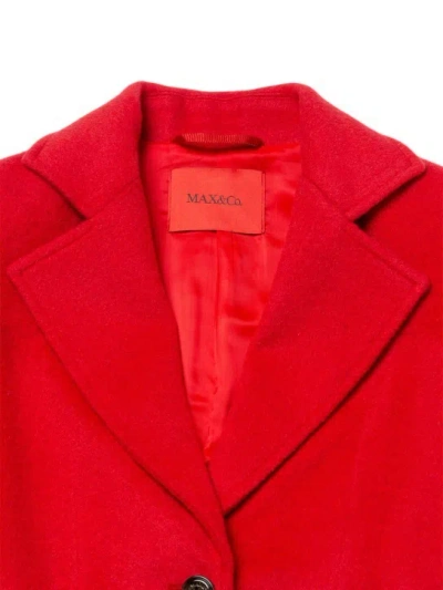 Maxco. Lace-up Coat In Red