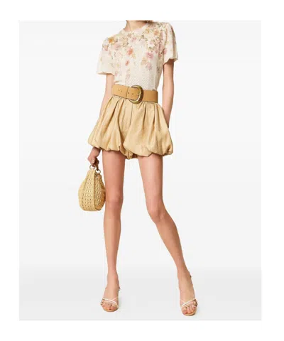 Twinset Floral-pattern Knitted Top In Multi