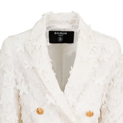 Balmain Long-sleeved Jacket In White