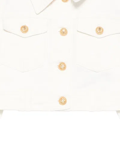 Balmain Pocket Button Jacket In White