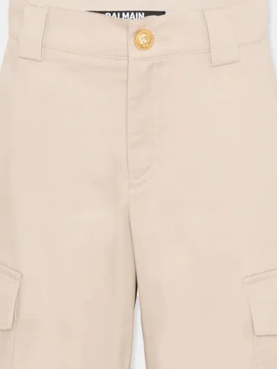 Balmain Belt Loop Shorts In Gray