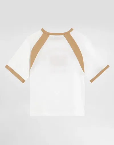 Dolce & Gabbana Jersey T-shirt With Print And Embroidery In White