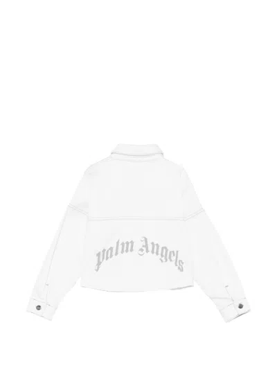 Palm Angels Contrast-stitching Jacket In White