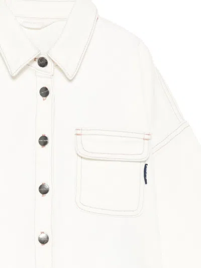 Palm Angels Contrast-stitching Jacket In White