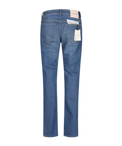 Jacob Cohen Belt Loop Jeans In Blue