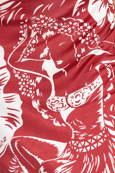 Dsquared2 Draped Printed Maxi Dress In Multi