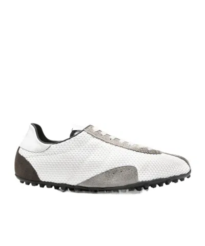 Maison Margiela Timeless Leather Sneakers For Men In White
