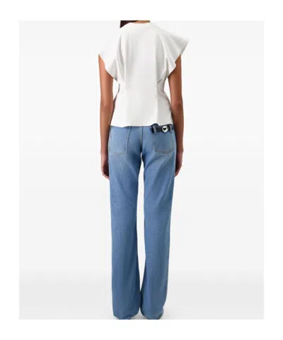 Coperni Adjustable Short-sleeved T-shirt In White