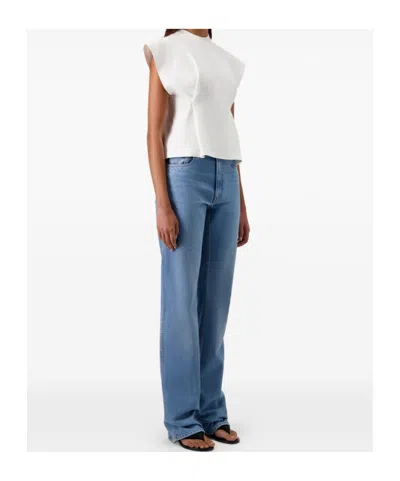 Coperni Adjustable Short-sleeved T-shirt In White