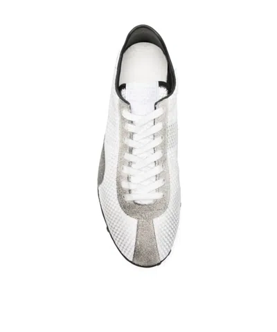 Maison Margiela Timeless Leather Sneakers For Men In White