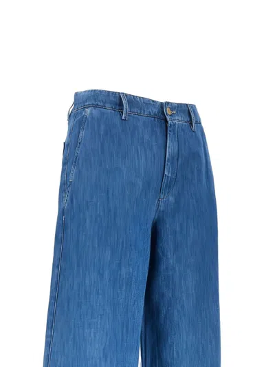 Max Mara Belt Loop Jeans In Blue