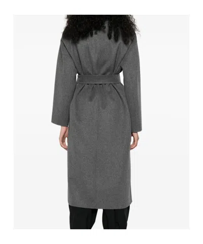 Max Mara Long-sleeved Coat In Gray