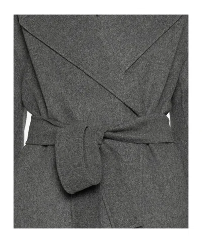 Max Mara Long-sleeved Coat In Gray