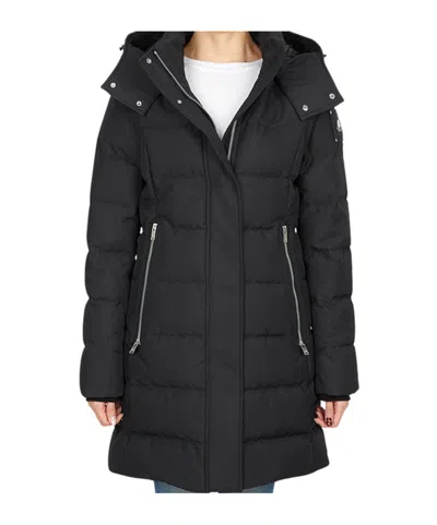 Moose Knuckles Long-sleeved Down Jacket In Black