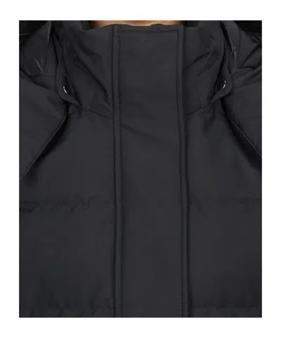 Moose Knuckles Long-sleeved Down Jacket In Black