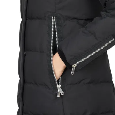 Moose Knuckles Long-sleeved Down Jacket In Black