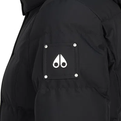 Moose Knuckles Long-sleeved Down Jacket In Black