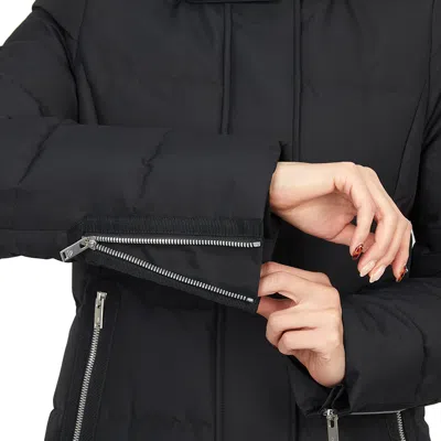 Moose Knuckles Long-sleeved Down Jacket In Black