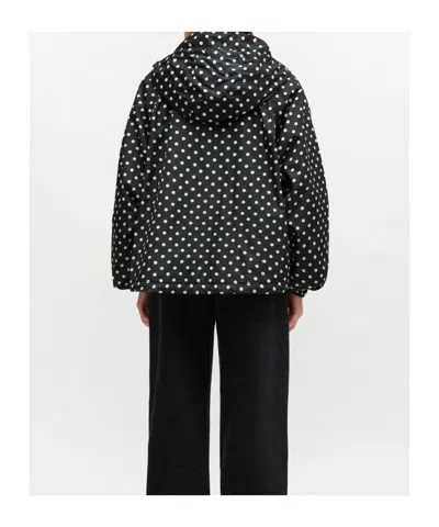 Ganni Flyweight Banana Graphic Long Coat In Black