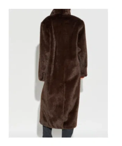 Stand Studio Emmie Buttoned Flap-pocket Coat In Brown