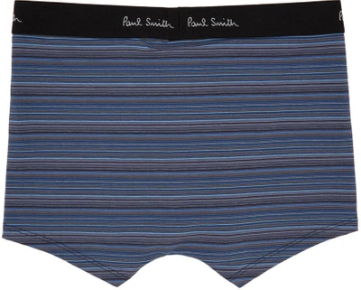 Shop Paul Smith Blue Striped Boxer Briefs