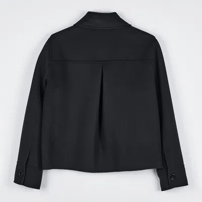 Max Mara Collared Long-sleeved Casual Jacket In Black