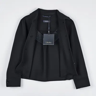Max Mara Collared Long-sleeved Casual Jacket In Black