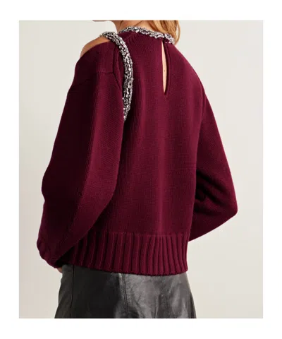 Simkhai Monroe Wool-blend Round Neck Pullover Sweater In Pink