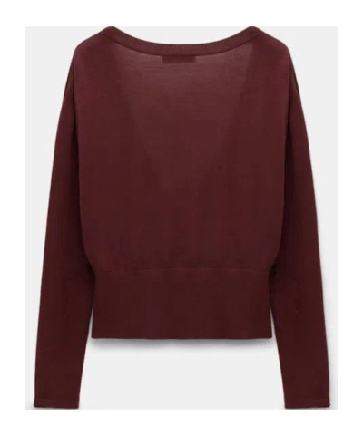 Dorothee Schumacher Virgin Merino-silk V-neck Cardigan In Brown