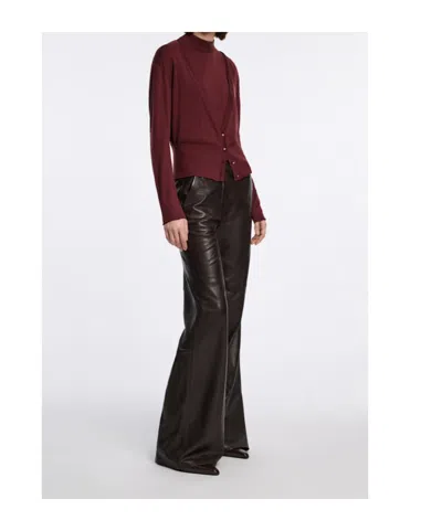 Dorothee Schumacher Virgin Merino-silk V-neck Cardigan In Brown