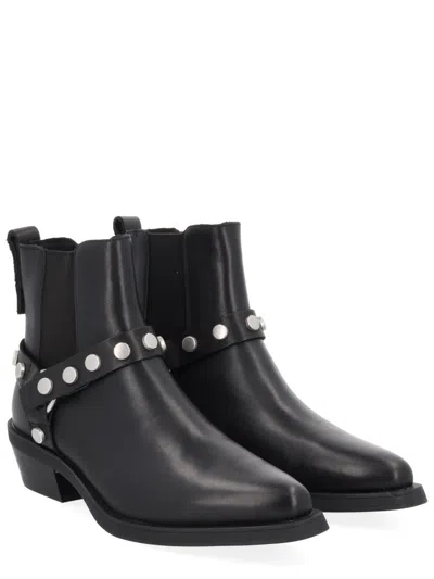 Ash Pointed-toe Ankle Boots In Black