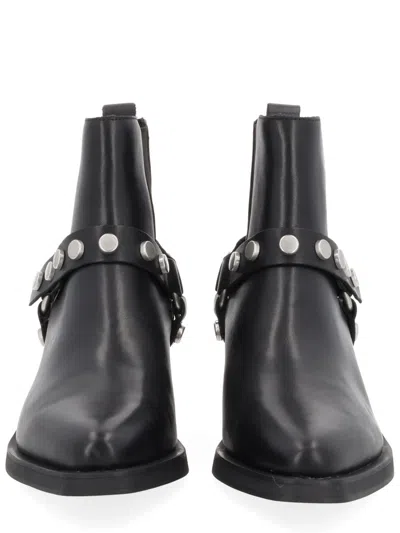 Ash Pointed-toe Ankle Boots In Black