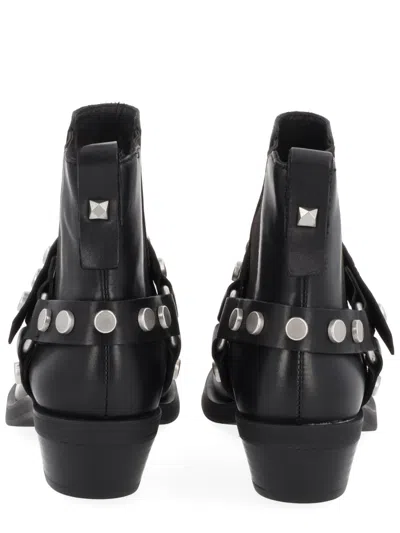 Ash Pointed-toe Ankle Boots In Black