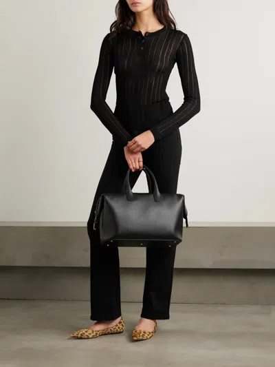 Frame Button-front Sweater In Black
