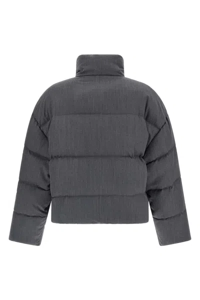 Entire Studios Dark Grey Wool Down Jacket In Gray