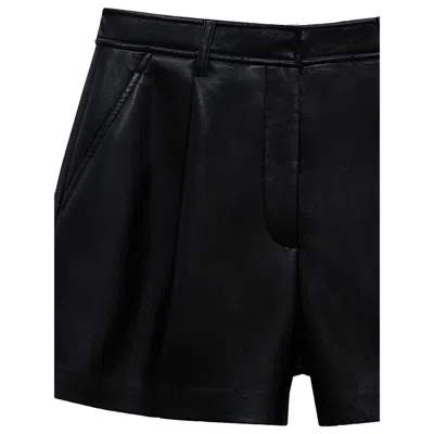Anine Bing Carmen Recycled Leather Shorts In Black