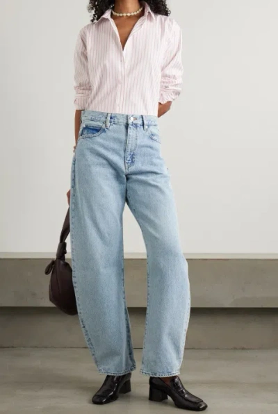 Frame Oversized Striped Shirt In Multi